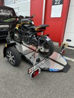 Remorque transport moto Cochet UNO - abaissante & pliable