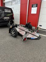 Remorque transport moto Cochet UNO - abaissante & pliable