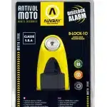 Antivol moto bloque disque alarme B-Lock 10 SRA (jaune & noir) - Auvray