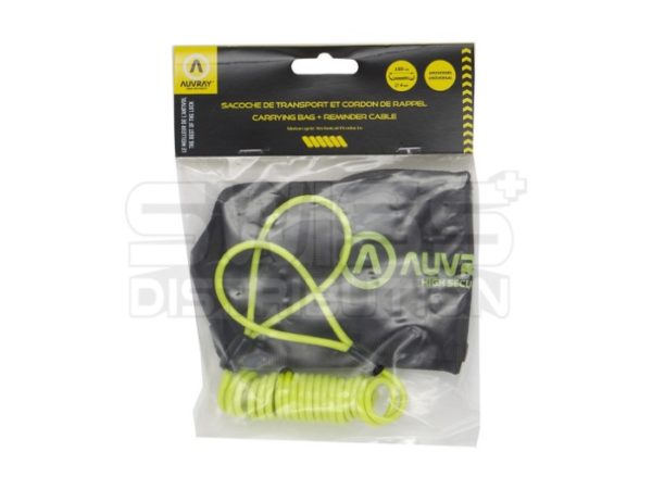 Antivol Kit sacoche avec cordon de rappel pour bloque disque Auvray
