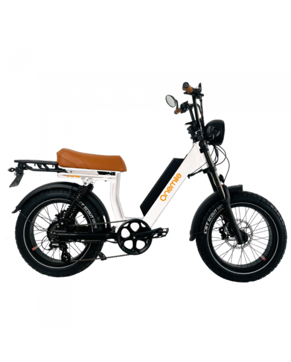 Cyclomoteur électrique Speedbike Onemile Scrambler V - blanc