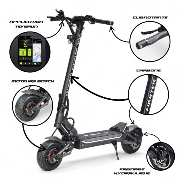 TROTTINETTE ELECTRIQUE TEVERUN FIGHTER MINI ECO 52V 20,8AH MOTEUR BOSCH 2025 – Image 2