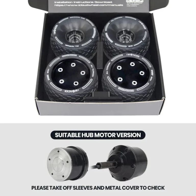 Jeu de gommes tout-terrain Cloudwheel Donut Ø120mm pour double moteurs V2 skateboard Elwing