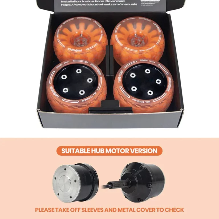 Jeu de gommes tout-terrain Cloudwheel Donut Ø120mm pour double moteurs V2 skateboard Elwing