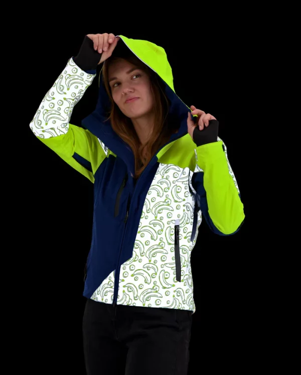 veste-velo-urbain-reflechissante-fluorescente-motif-banane-femme