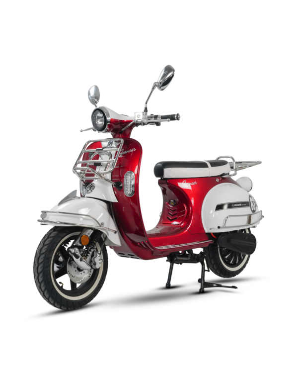 Scooter électrique Spencer 4,5 KW - 72V 50Ah - blanc/bordeaux Scooter électrique Spencer 4,5 KW - 72V 50Ah - blanc/bordeaux