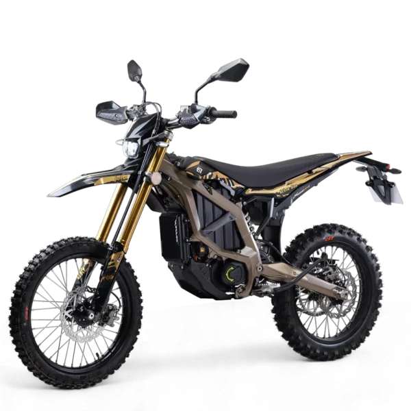Sur-ron-Ultra-Bee-Desert-Brown-vu-gauche-avant Moto électrique Sur-Ron Ultra Bee II HP Desert Brown - 74V 60Ah - 2026