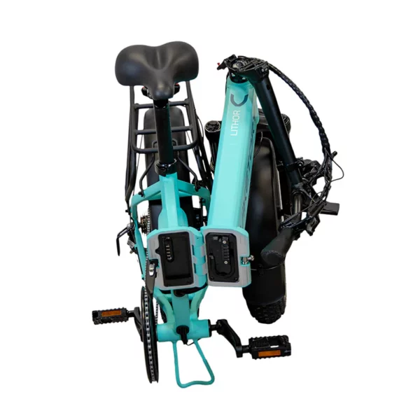 FATBIKE VIKETORY LITHOR Turquoise plié