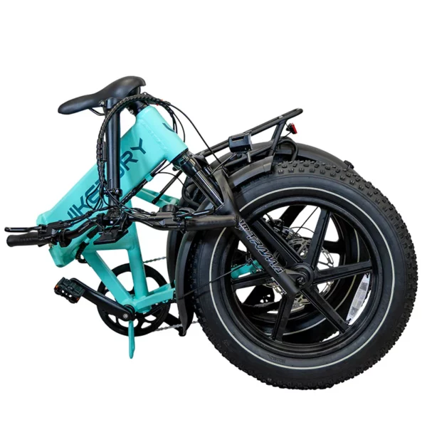 FATBIKE VIKETORY LITHOR Turquoise plié